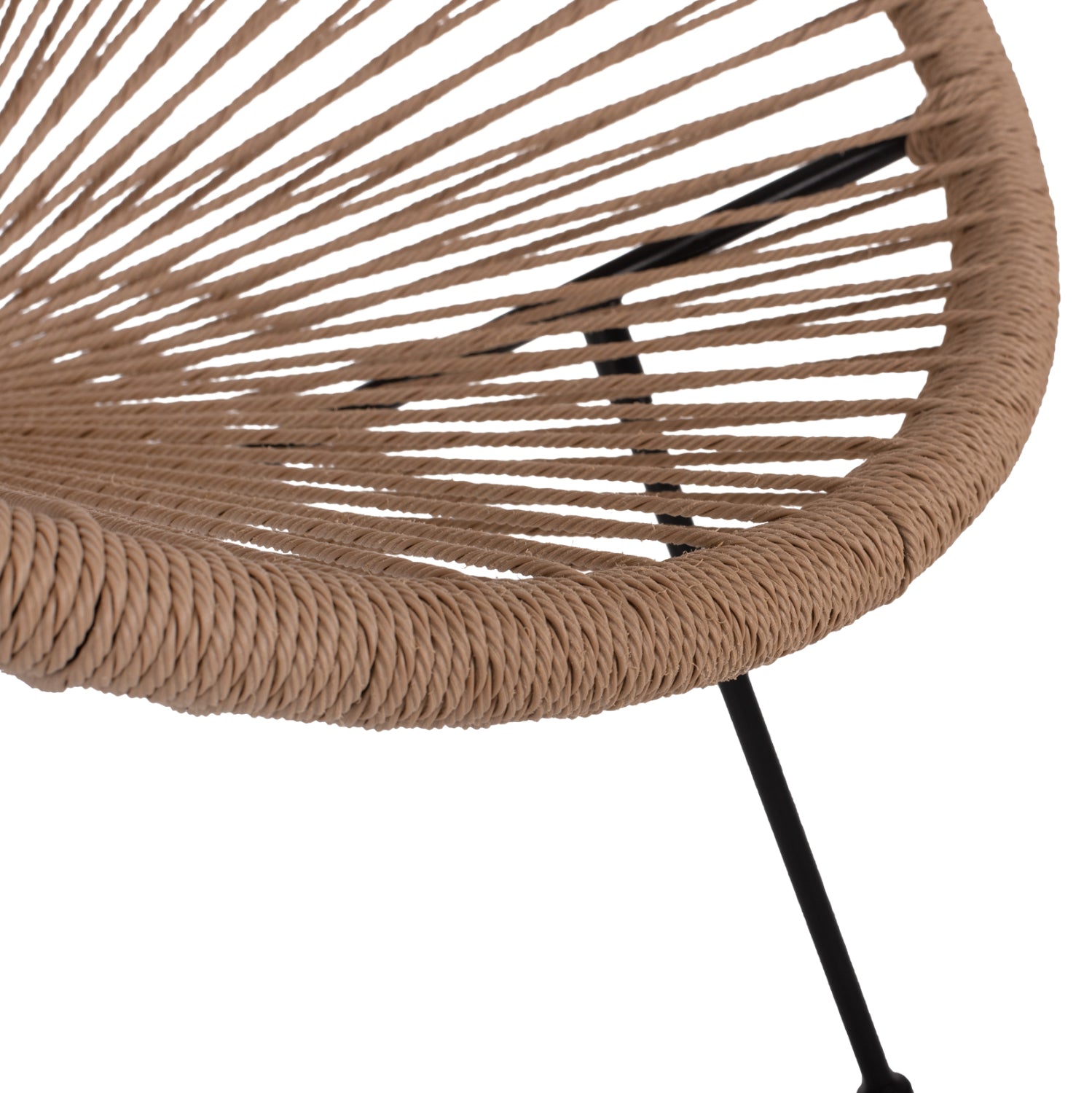 OUTDOOR LOUNGE SET 3PCS ACAPULCO HM21100 TWISTED WICKER-METAL