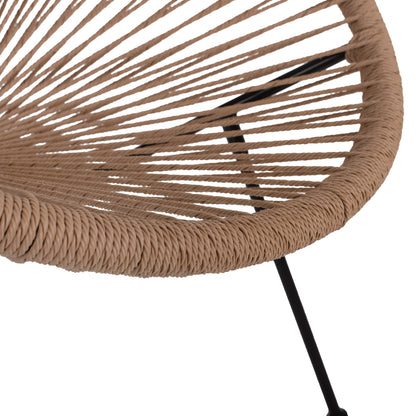 OUTDOOR LOUNGE SET 3PCS ACAPULCO HM21100 TWISTED WICKER-METAL