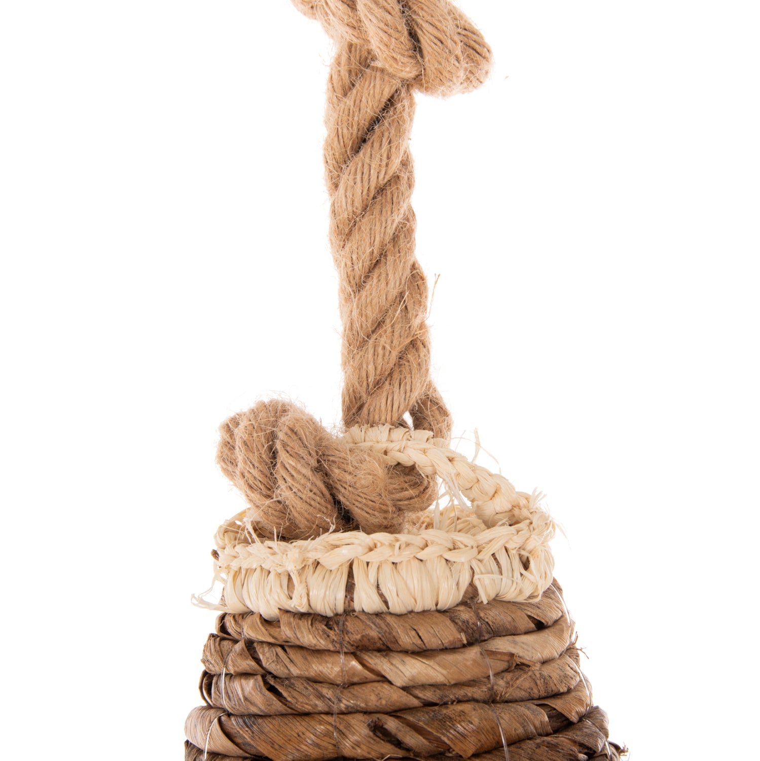 CEILING PENDANT LUMINAIRE SET HM11921 ROPE AND DRIED PALM LEAF FIBERS Φ41Χ155H cm.