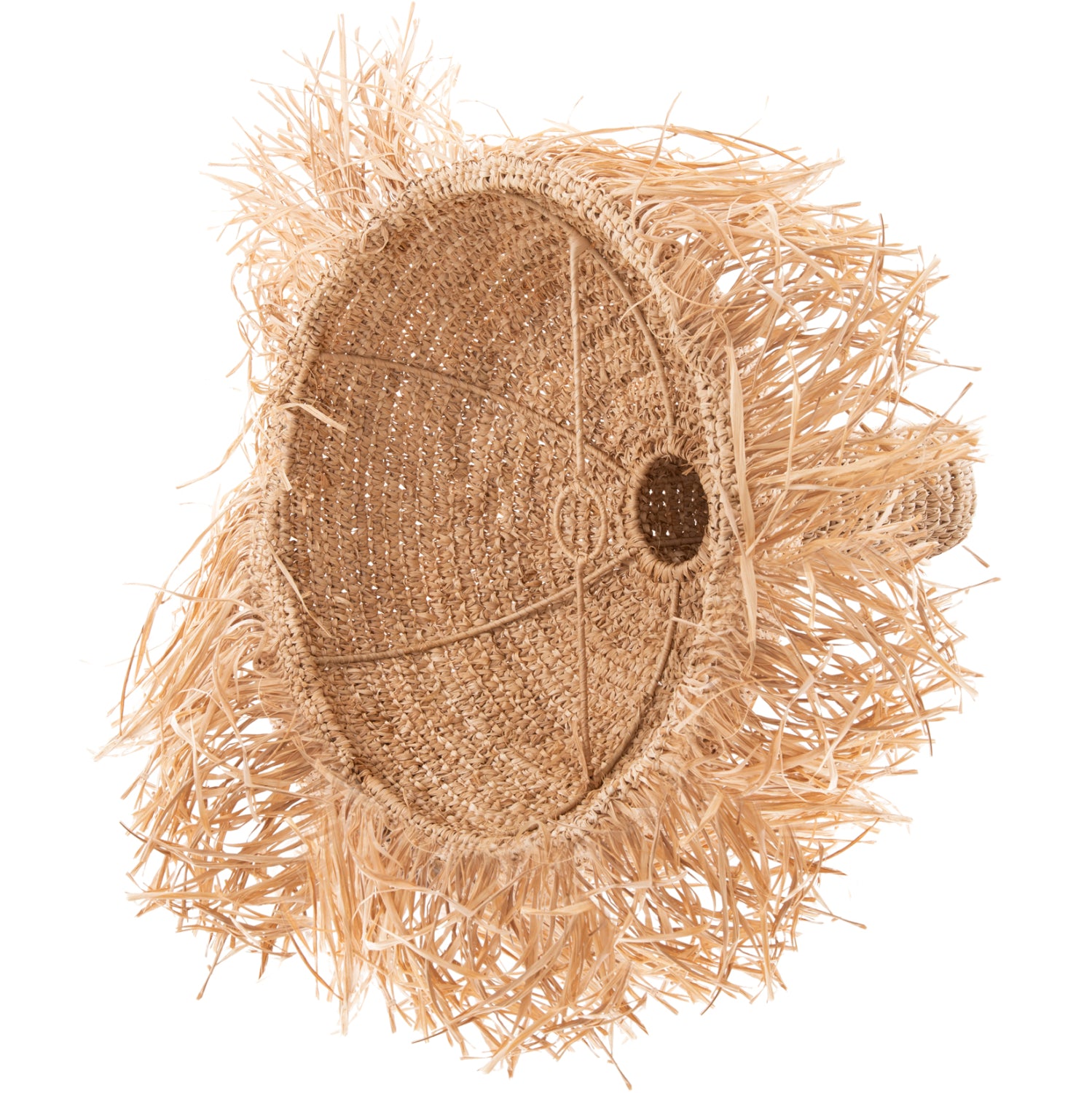 CEILING PENDANT LUMINAIRE SET HM11923 ROPE AND DRIED PALM LEAF FIBERS Φ41.5Χ150H cm.