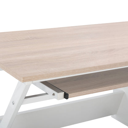 OFFICE COMPOSITION 2PCS HM11769 MELAMINE IN SONOMA-WHITE METAL