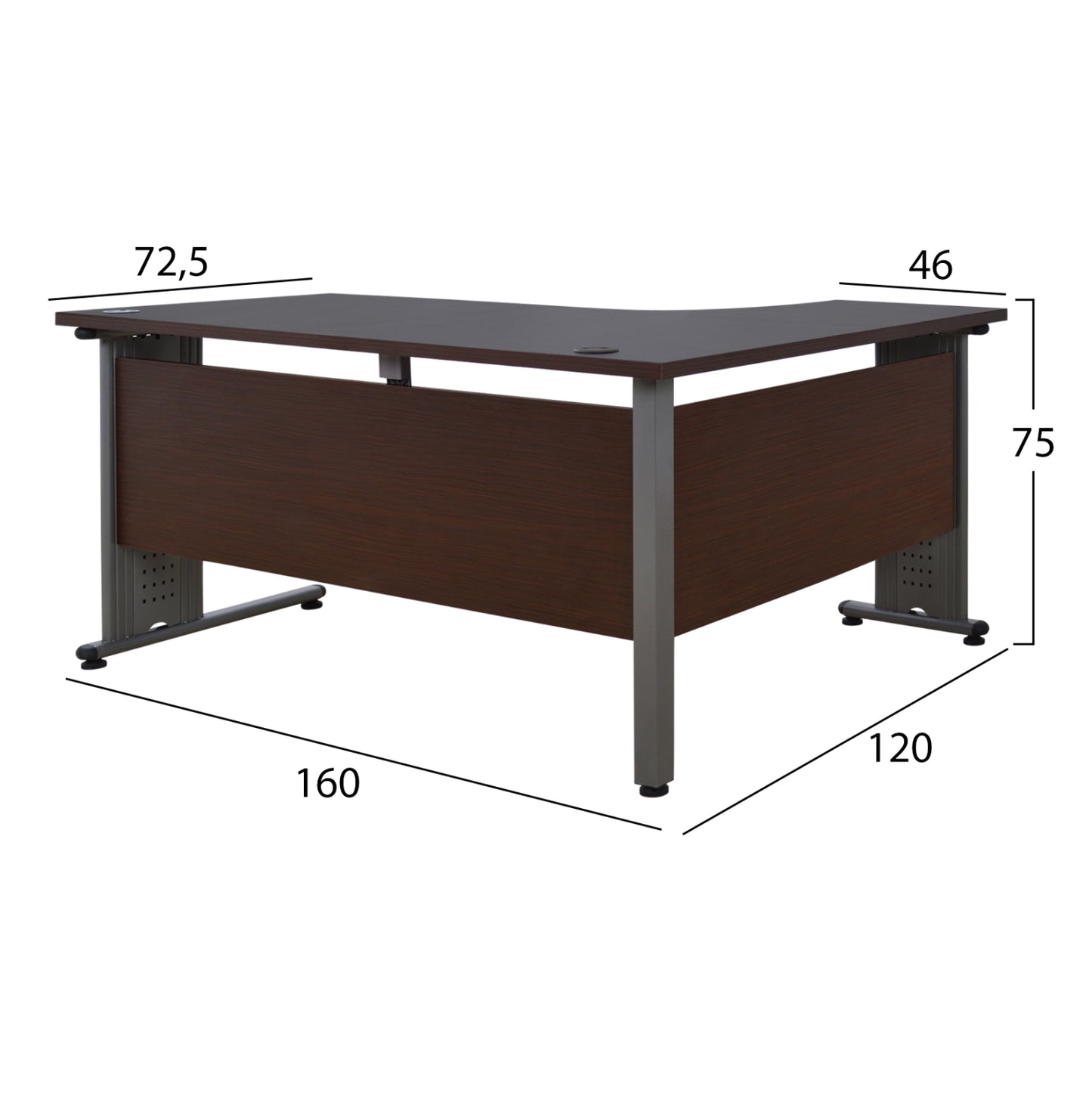 Office set 2pieces in wenge color HM10206.02L