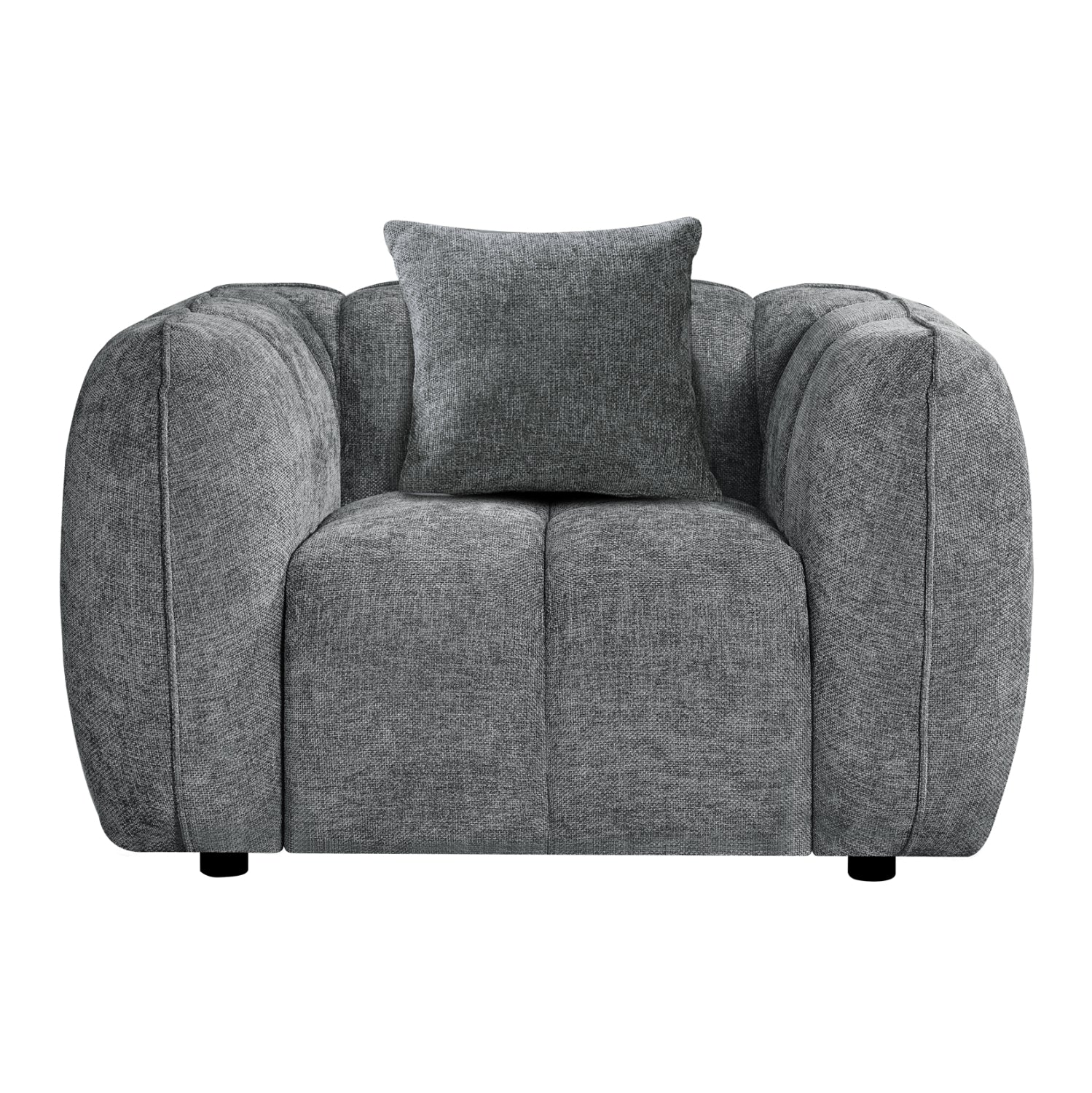 SET CORNER SOFA (LEFT)-ARMCHAIR LOUNGE LYKKE HM10820.01L GREY FABRIC