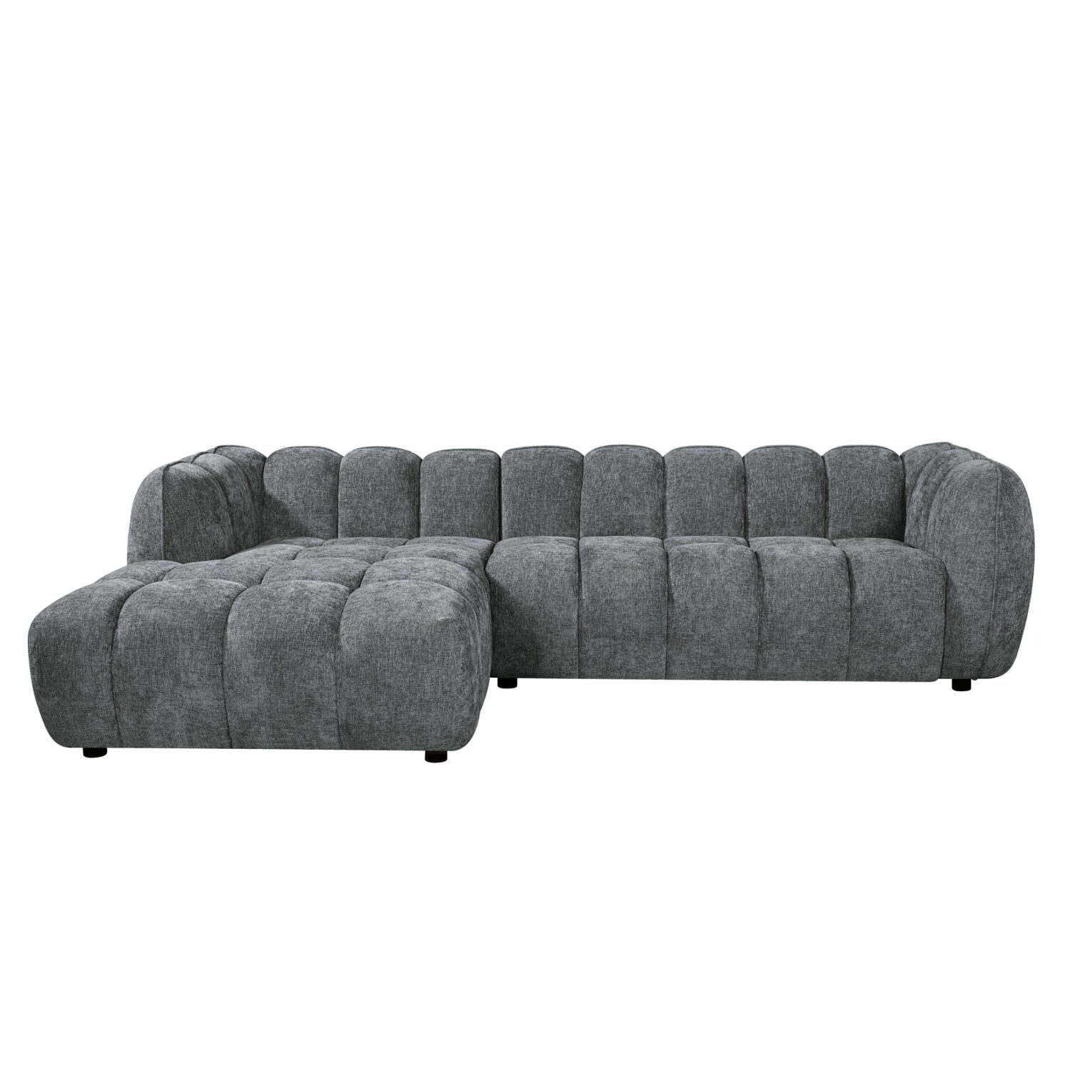 SET CORNER SOFA (LEFT)-ARMCHAIR LOUNGE LYKKE HM10820.01L GREY FABRIC
