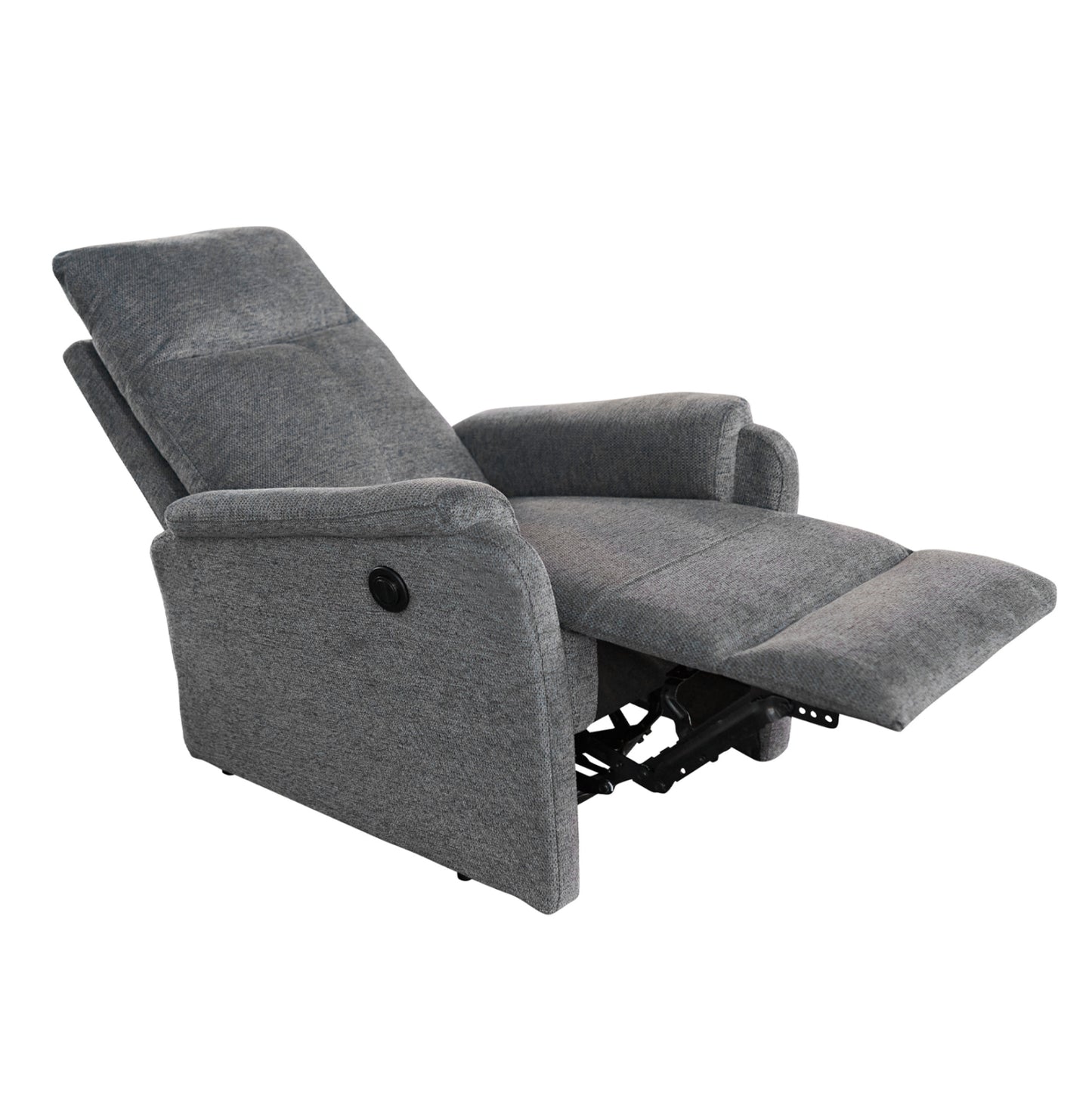 SET SOFA-RELAX ARMCHAIR SYNTHIA HM10735.03 GREY FABRIC--ELECTRIC RECLINE [L]