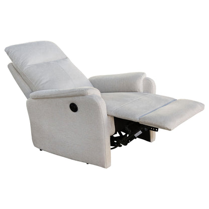 SET SOFA-RELAX ARMCHAIR SYNTHIA HM10736.01 BEIGE FABRIC--ELECTRIC RECLINE [R]