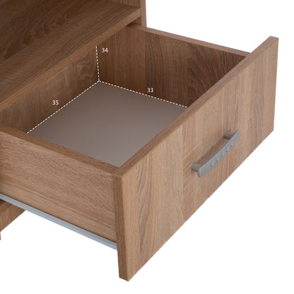 BEDROOM FURNITURE SET 6PCS ADLER HM11759 MELAMINE IN SONAMA OAK-FOR MATTRESS 160x200cm