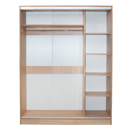 BEDROOM FURNITURE SET 6PCS ADLER HM11759 MELAMINE IN SONAMA OAK-FOR MATTRESS 160x200cm