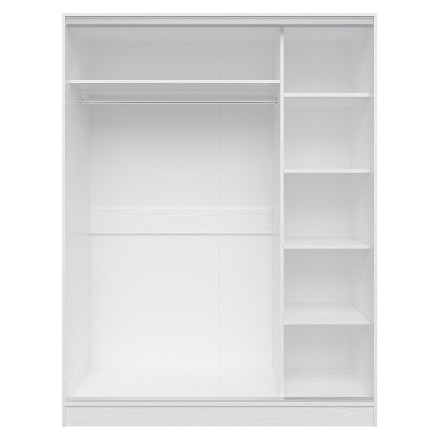 BEDROOM FURNITURE SET 6PCS ADLER HM11759.03 MELAMINE IN WHITE-FOR MATTRESS 160x200cm