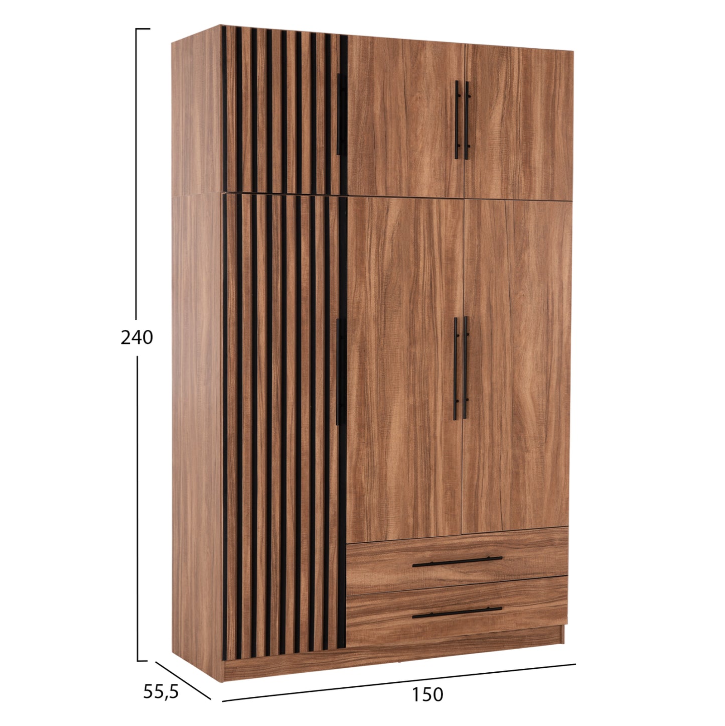 BEDROOM MELAMINE FURNITURE SET 6PCS HARRY HM11213 WITH MATTRESS 160x200cm