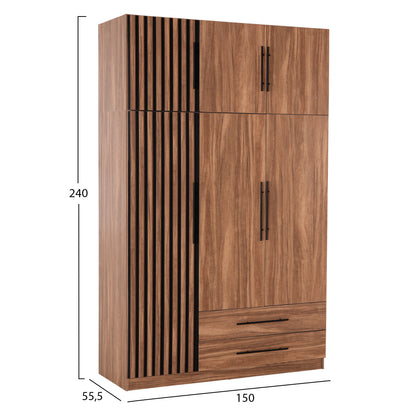 BEDROOM MELAMINE FURNITURE SET 6PCS HARRY HM11213 WITH MATTRESS 160x200cm
