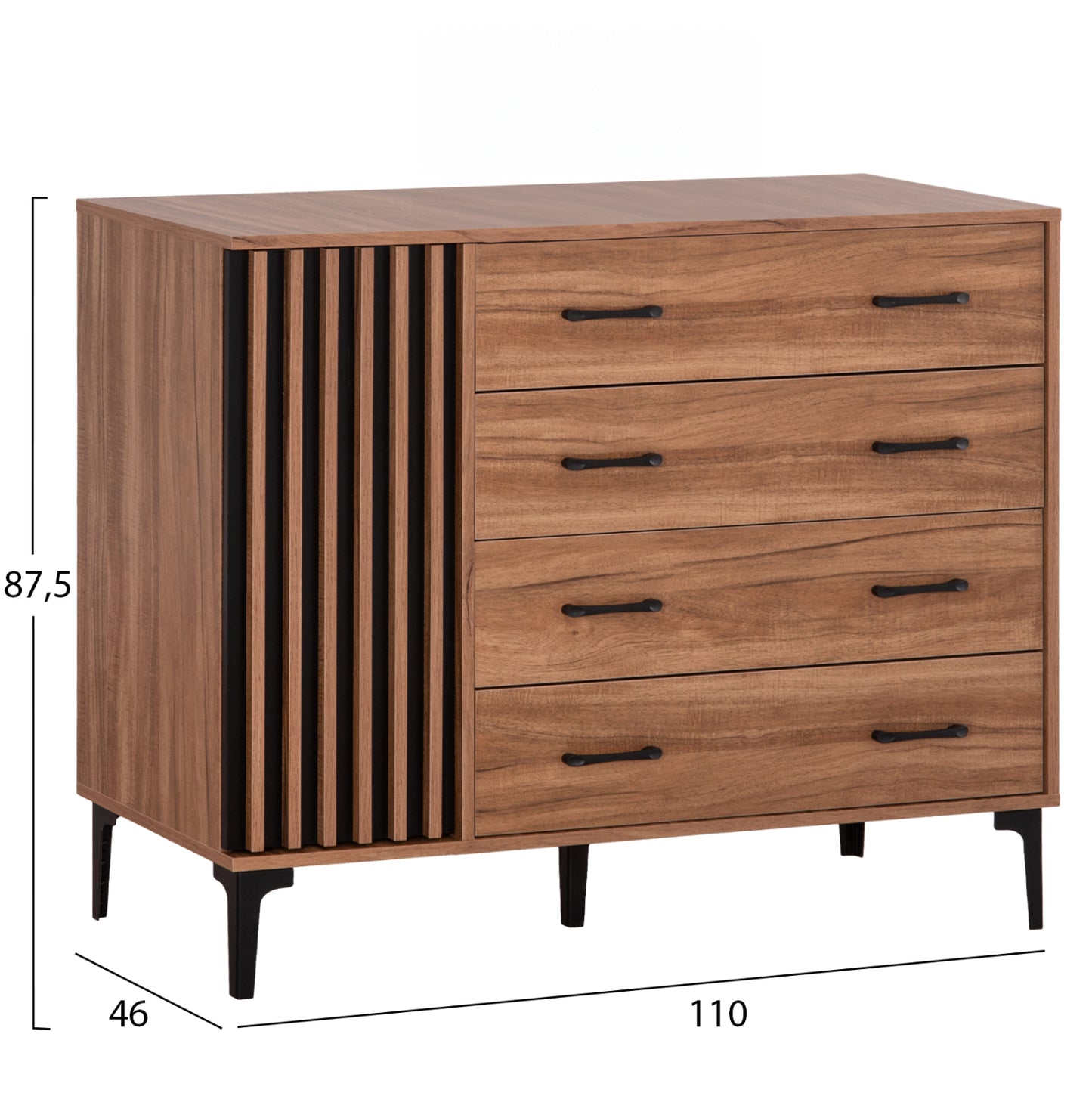 BEDROOM MELAMINE FURNITURE SET 6PCS HARRY HM11213 WITH MATTRESS 160x200cm