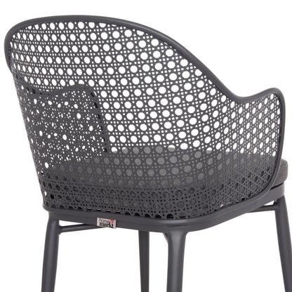 OUTDOOR LOUNGE SET 3PCS OREGO HM21106.01 ALUMINUM IN DARK GREY COLOR