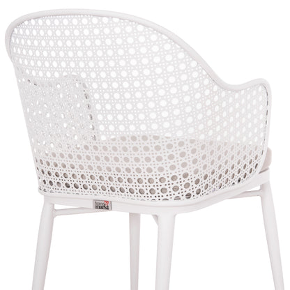OUTDOOR LOUNGE SET 3PCS OREGO HM21106.02 ALUMINUM IN WHITE COLOR