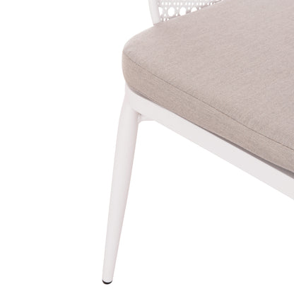OUTDOOR LOUNGE SET 3PCS OREGO HM21106.02 ALUMINUM IN WHITE COLOR