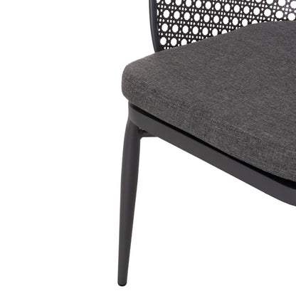 OUTDOOR LOUNGE SET 3PCS OREGO HM21107.01 ALUMINUM & METAL IN DARK GREY COLOR