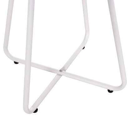 OUTDOOR LOUNGE SET 3PCS OREGO HM21107.02 ALUMINUM & METAL IN WHITE COLOR