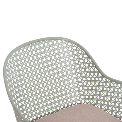 OUTDOOR LOUNGE SET 3PCS OREGO HM21107.06 ALUMINUM & METAL IN PISTACHIO GREEN COLOR