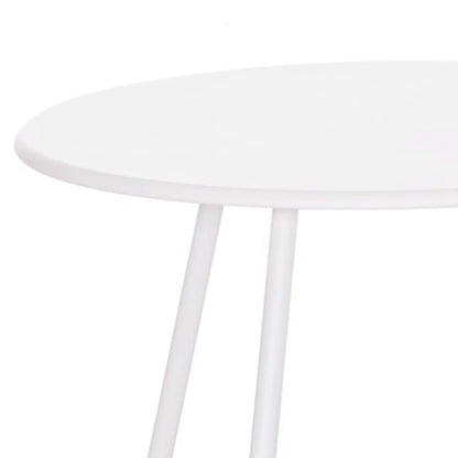 OUTDOOR LOUNGE SET 3PCS PONY HM21194 METAL COFFEE TABLE IN WHITE--WICKER RATTAN IN BLACK & WHITE