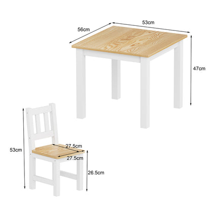 ΣΕΤ ΠΑΙΔΙΚΟ ΤΡΑΠΕΖΙ & 2 ΚΑΡΕΚΛΑΚΙΑ CHARLY HM18396.03 ΞΥΛΟ ΠΕΥΚΟΥ-ΛΕΥΚΟ/ΦΥΣΙΚΟ