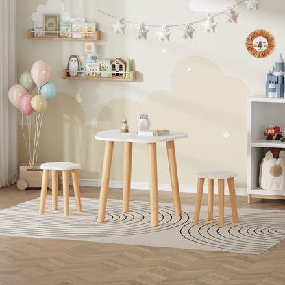 ΣΕΤ ΠΑΙΔΙΚΟ ΤΡΑΠΕΖΙ & 2 ΣΚΑΜΠΟ SNOOPY HM18398.03 MDF & ΣΗΜΥΔΑ-ΛΕΥΚΟ/ΦΥΣΙΚΟ Φ60x50Υεκ