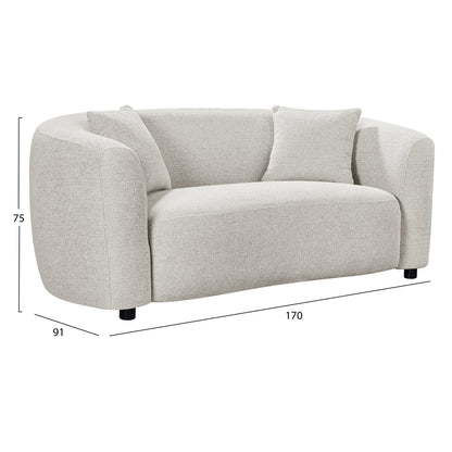 SOFA SET 2PCS NORD HM10811.02 LIGHT BEIGE FABRIC
