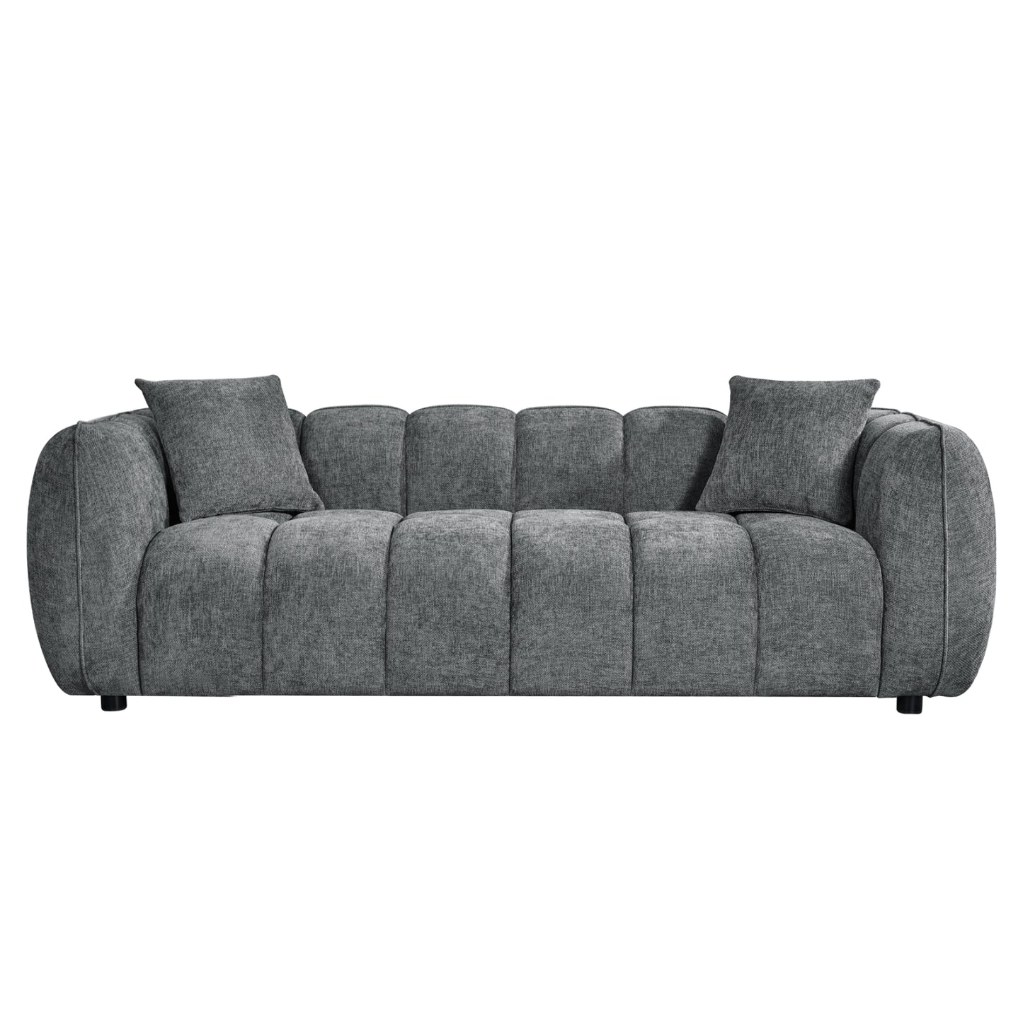 SOFA SET 2-SEATER & 3-SEATER LYKKE HM10812.01 GREY FABRIC