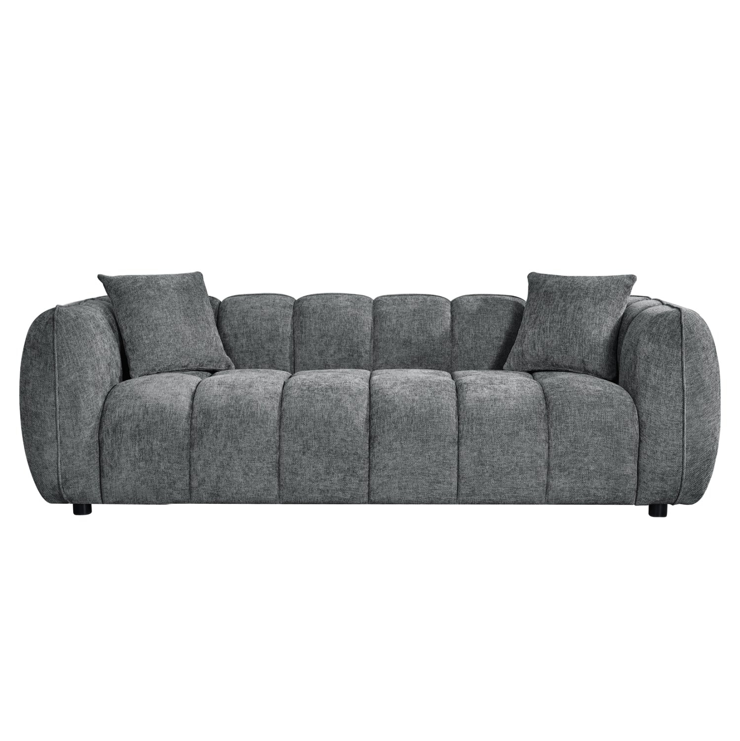 SOFA SET 2-SEATER & 3-SEATER LYKKE HM10812.01 GREY FABRIC