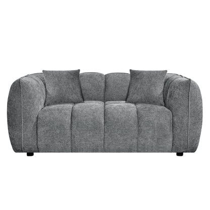 SOFA SET 2-SEATER & 3-SEATER LYKKE HM10812.01 GREY FABRIC