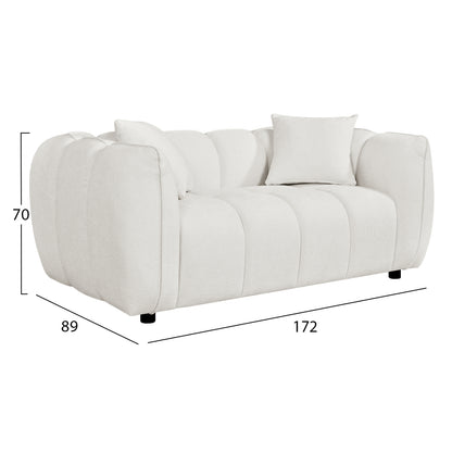 SOFA SET 2-SEATER & 3-SEATER LYKKE HM10812.02 ECRU FABRIC