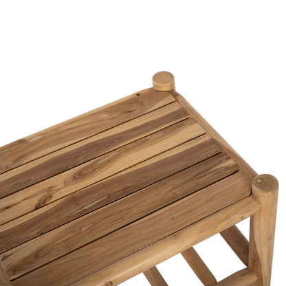 OUTDOOR LOUNGE SET 4PCS EDDARD HM9340 SOLID TEAK NATURAL-WHITE