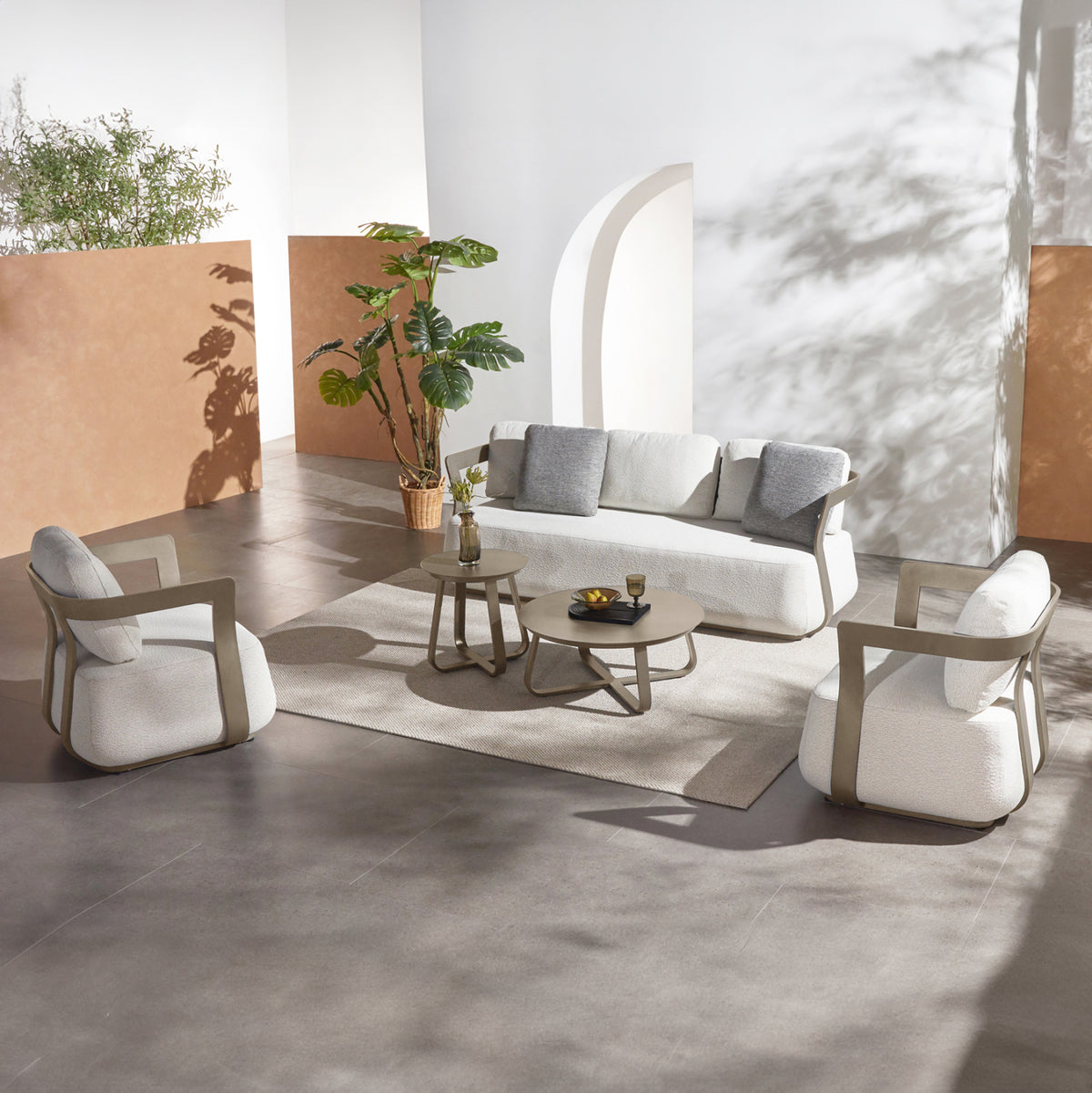 ΣΕΤ ΣΑΛΟΝΙ ΕΞ. ΧΩΡΟΥ 5ΤΜΧ PACIFIC HM6253.04 ΣΑΜΠΑΝΙ ΑΛΟΥΜΙΝΙΟ-ΚΡΕΜ ΥΦΑΣΜΑ