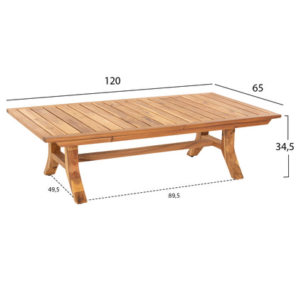 OUTDOOR LOUNGE SET 4PCS ROSSWELL HM6084.01 ACACIA WOOD-ROUND ROPE & CUSHIONS IN ANTHRACITE