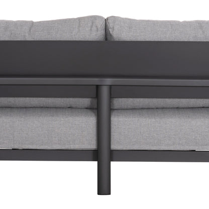 OUTDOOR LOUNGE SET 4PCS ELARA HM6195.01 DARK GREY ALUMINUM-GREY OLEFIN-TEAK WOOD