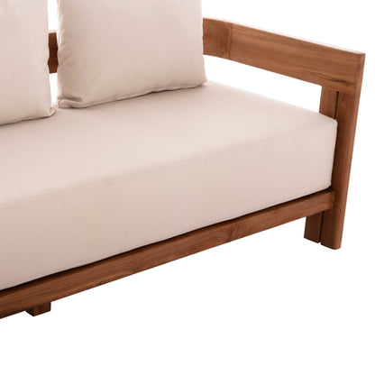 LOUNGE SET KIOTO HM10962 5PCS & 5-SEATS--TEAK WOOD-BEIGE CUSHIONS