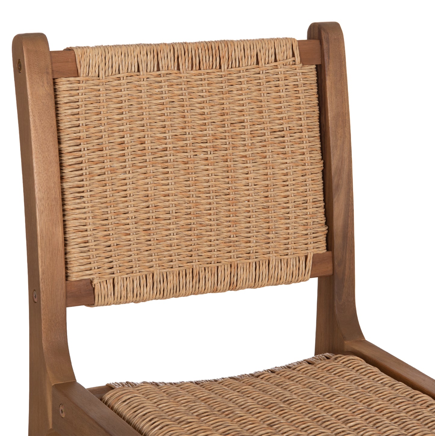 SET BAR STAND WITH 2 BAR STOOLS RUEN HM10978 ACACIA WOOD IN NATURAL--TWIST WICKER