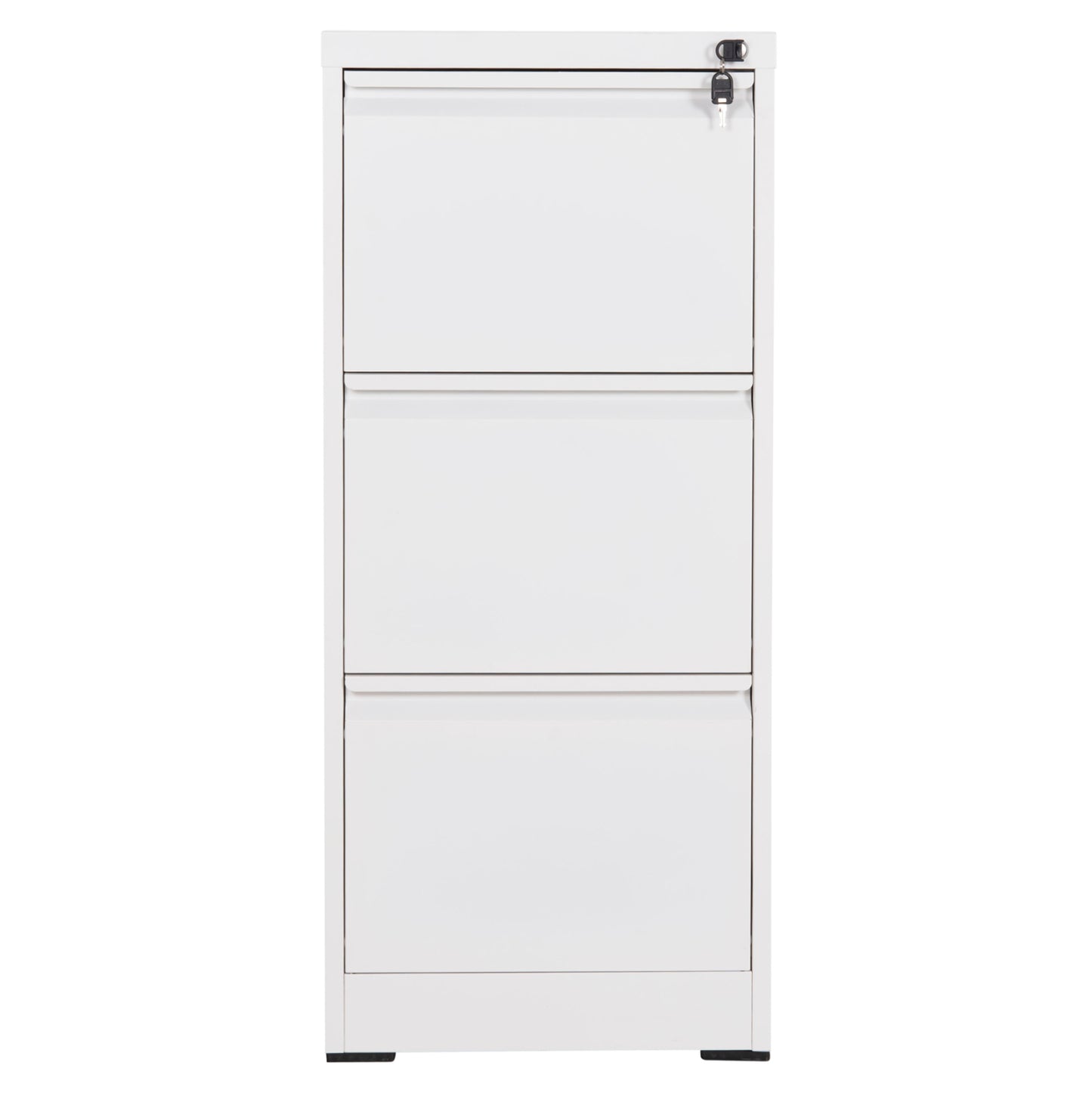 SET 2PCS OFFICE FILING CABINETS SIDER HM10995.02 WHITE METAL