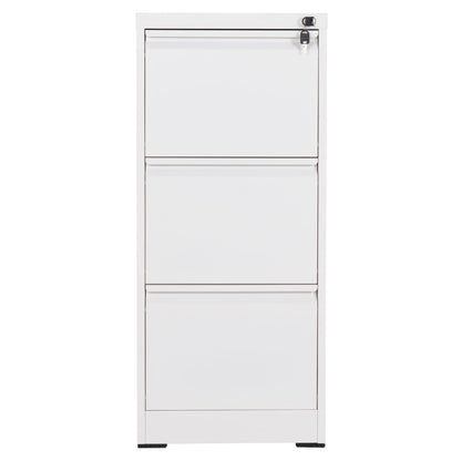 SET 2PCS OFFICE FILING CABINETS SIDER HM10995.02 WHITE METAL