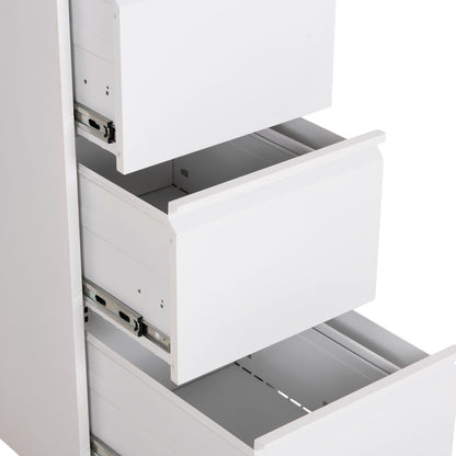 SET 2PCS OFFICE FILING CABINETS SIDER HM10995.02 WHITE METAL