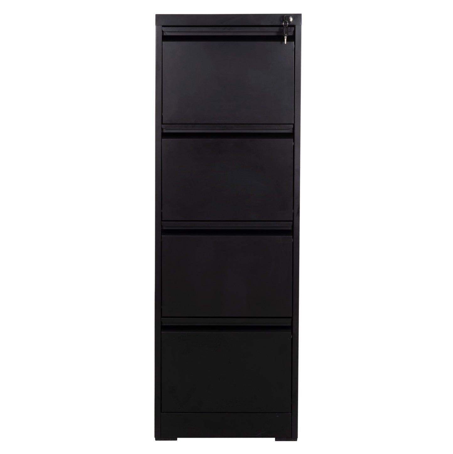 SET 2PCS OFFICE FILING CABINETS SIDER HM10995.01 BLACK METAL