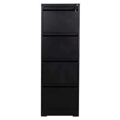 SET 2PCS OFFICE FILING CABINETS SIDER HM10995.01 BLACK METAL
