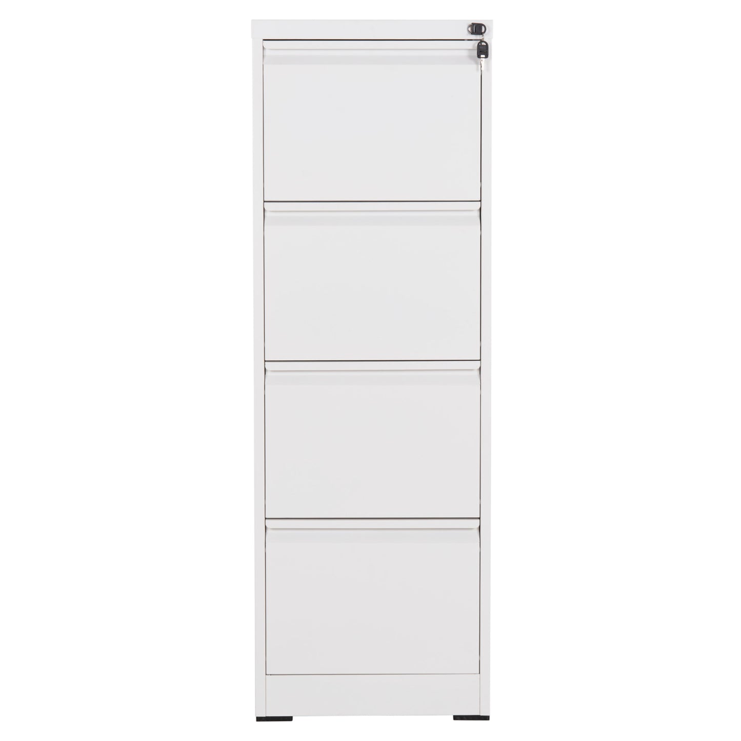 SET 2PCS OFFICE FILING CABINETS SIDER HM10995.02 WHITE METAL
