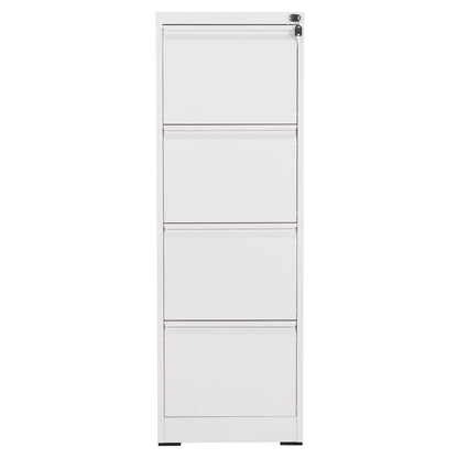 SET 2PCS OFFICE FILING CABINETS SIDER HM10995.02 WHITE METAL
