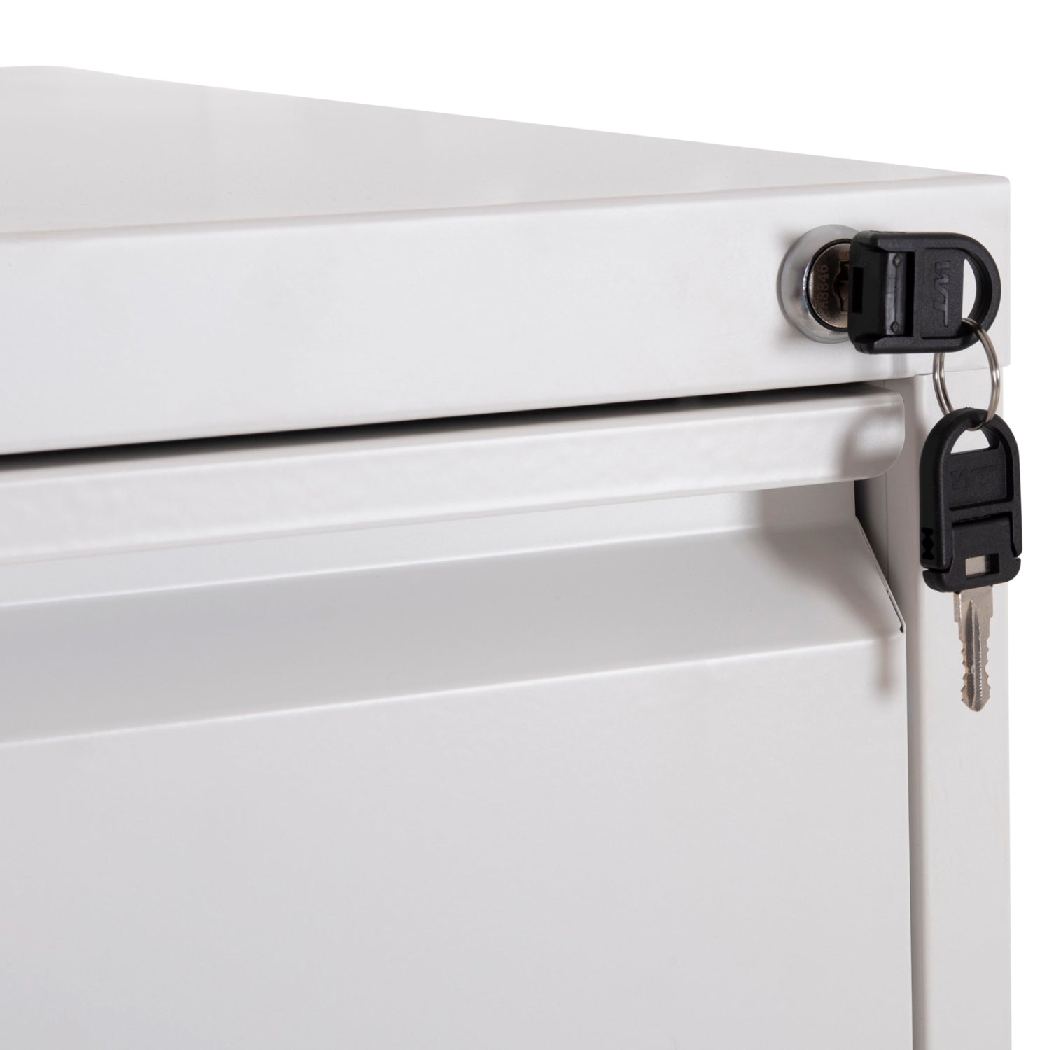 SET 2PCS OFFICE FILING CABINETS SIDER HM10995.02 WHITE METAL