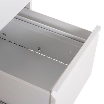 SET 2PCS OFFICE FILING CABINETS SIDER HM10995.02 WHITE METAL