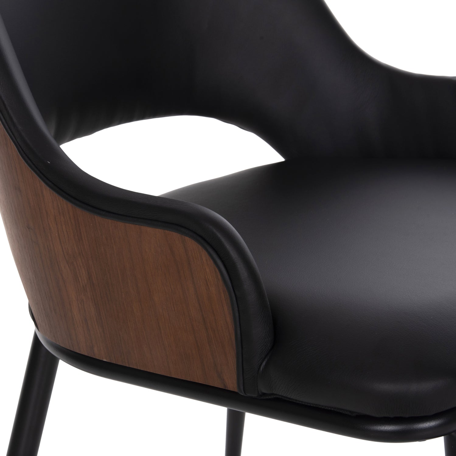 DINING SET 5PCS HM11965 TABLE DENTY & 4 CHAIRS DELF (BLACK)