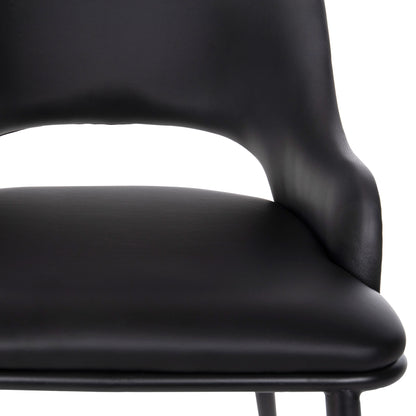 DINING SET 5PCS HM11965 TABLE DENTY & 4 CHAIRS DELF (BLACK)