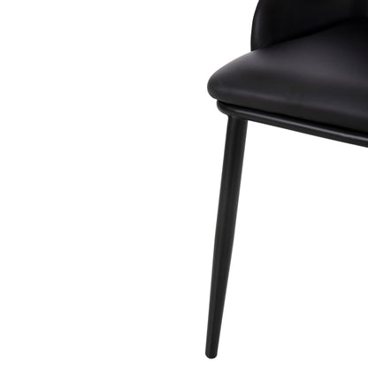 DINING SET 5PCS HM11965 TABLE DENTY & 4 CHAIRS DELF (BLACK)