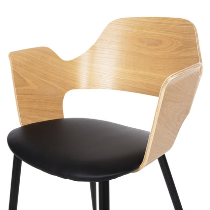 DINING SET 5PCS HM11970 TABLE DENTY & 4 CHAIRS VELP (OAK)