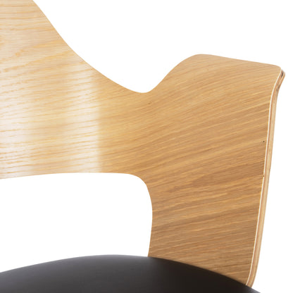 DINING SET 5PCS HM11970 TABLE DENTY & 4 CHAIRS VELP (OAK)